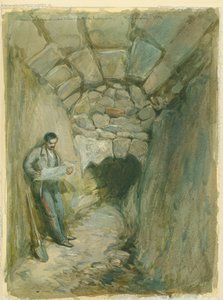 Conduit taillé dans la roche sous l